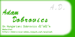 adam dobrovics business card
